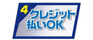 クレジット払いOK